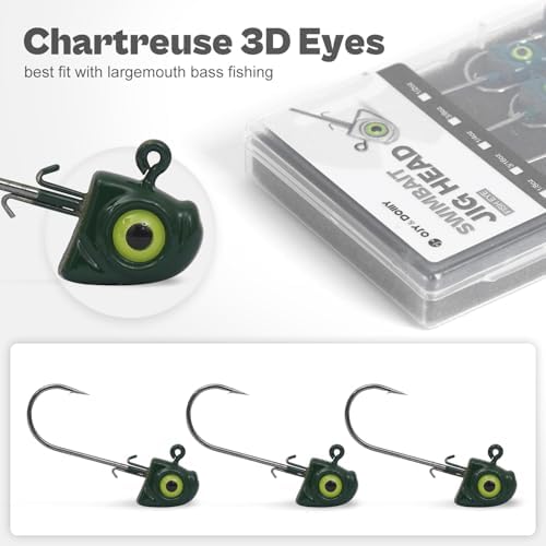 Fish Eye Swimbait Fishing Jig Heads for Bass Fresh&Saltwater - Image 3