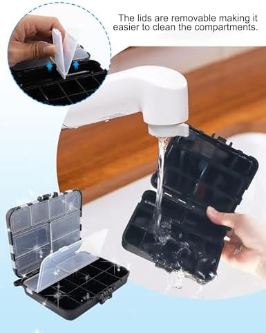 Hlotmeky Small Tackle Box Organizer 4 Pack Mini Tackle Boxes Plastic Fishing Organizer Tackle Storage Containers Kayak Fly Boxes - Image 6