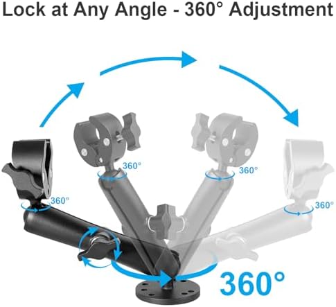 Trolling Motor Stabilizer Mount, 360° Adjustable, for Minn kota Terrova/Riptide Terrova/Ulterra/PowerDrive, Tough-Claw Boat Trolling Motor Shaft Reduces Bounce, Max to 1.5" Diameter Bar - Image 3