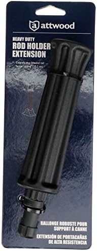Attwood 5016-3 Heavy-Duty Rod Holder Extension, Black, Up to 6 Inches, Mounts to Round or Square 7/8 to 1 1/4-inch-Diameter Rail by Attwood