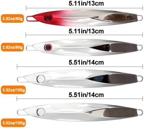 Fishing Vertical Jig Spoon Lures Slow Pitch Design Saltwater Tuna Bait Plus - Image 2