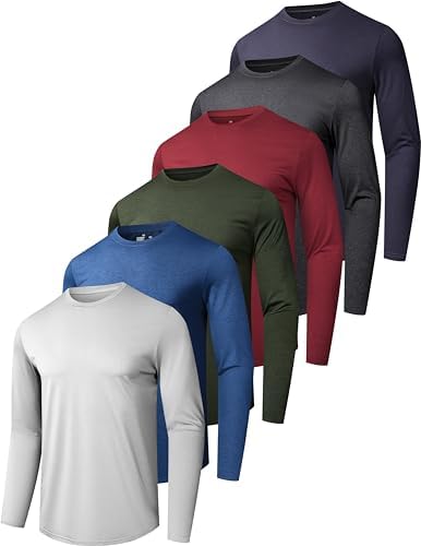 OYGSieg 6/7 Pack Men's Quick Dry Long Sleeve UPF50+ Sun Shirts by OYGSieg