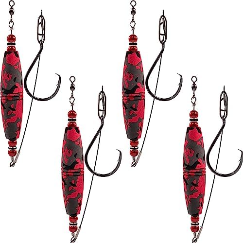 EVA Popping Corks 4Pc Weighted Rattle Floats by BUBBLEFISHING