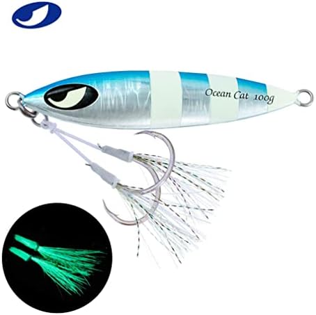 OCEAN CAT Lead Metal Flat Slow Fall Pitch Fishing Jigs Lures Sinking Vertical Jigging Bait with Butterfly Hook for Saltwater Fishing - Image 2