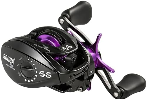 SOUGA DC Baitcaster Reel with Smart Magnetic Anti-Backlash System, 184g Ultra-Light Baitcasting Reel, 33LB Max Drag, 7.1:1 High Speed Gear Ratio, Drag Easy Casting for Tournament & Beginner Anglers by Unknown