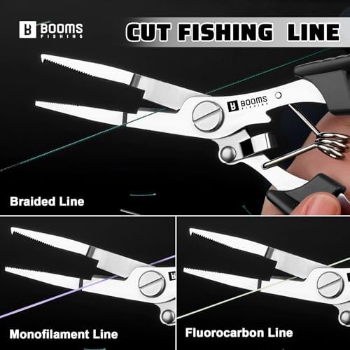 Booms Fishing H01 Small Fishing Pliers Scissors Braid Cutters Stainless Steel Fishing Tools Split Ring Pliers Hook Remover - Image 3