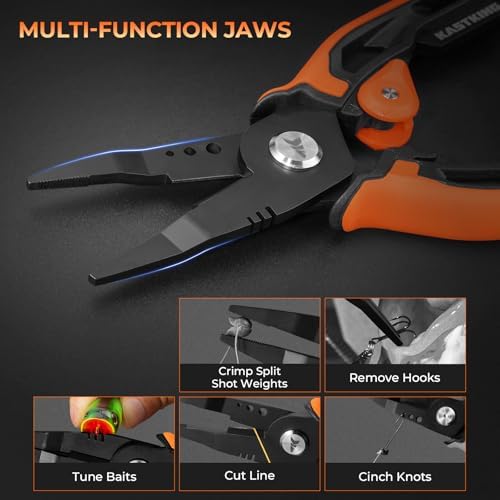 KastKing AeroVice 7.5” Fishing Pliers, Saltwater Resistant Fishing Gear - Image 2