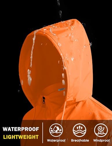 COOFANDY Men's Light Rain Jacket Packable Waterproof Raincoat Windbreaker - Image 4