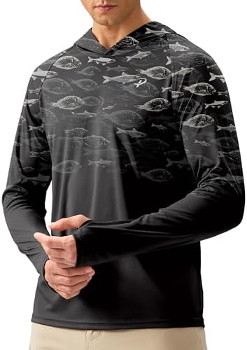 Pudolla Men's Sun Protection Hoodie Shirts UPF 50+ Fishing Hiking Shirt by PudollaSports