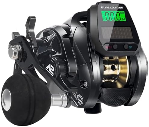 Line Counter Digital Baitcasting Fishing Reel with LCD Display Ultralight Baitcaster Reel, 22-35 Lb Max Drag, 6.3:1/7.2:1 Gear Ratio, Left/Right Hand, for Freshwater & Saltwater by SAMOLLAFishing