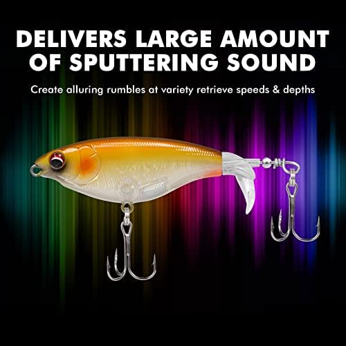 TRUSCEND Top Water Fishing Lures with BKK Hooks, Easy Catch Plopper Lure for Freshwater or Saltwater, Floating Lures for Bass, Pike, Catfish, Surface Wobble PoPobait Bass Baits Fishing Gifts for Men - Image 6