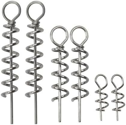 Soft Lure Bait Spring Twist Lock,100pcs Fishing Crank Hook Centering Pin Soft Lure Bait Worm Crank Swimbait Keeper Needle Springs Screw Lock Fixed Latch by JOGFFDE