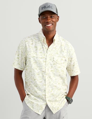 HUK Men's Tide Point Kc Scott Original Artwork Short Sleeve Shirt, Fishing Button Down - Image 3