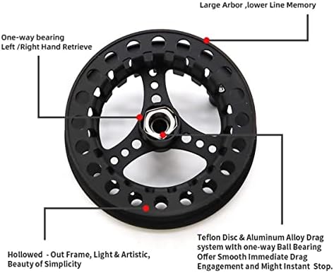 (1/2WT 3/4WT 5/6WT 7/8WT) Fly Reel with Line Combo Aluminum Alloy Large Arbor Fly Fishing Reels Weight Forward Fly Line with Braided Backing Taper Leader Pre-Tied - Image 6