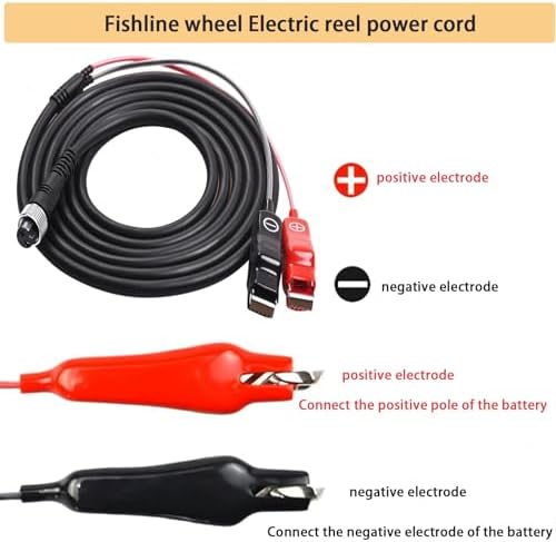 8.85FT-18FT Electric Fishing Reel Battery Power Cable is Compatible with Shimano, Daiwa Tanacom 1000, BeastMaster, Seaborg 500MJ, and ForceMaster. - Image 5