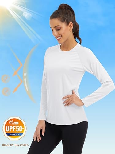 MAGCOMSEN Women's Long Sleeve Shirts UPF 50+ Sun Protection Shirts for Hiking Fishing Workout Rash Guard - Image 3
