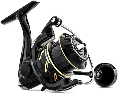 Ashconfish DF Series Spinning Reel Saltwater & Freshwater Fishing Reel, Lightweight Nylon/Fiberglass Frame, 7+1BB, 5.2:1 Gear Ratio,Long-Distance Casting DF by Ashconfish
