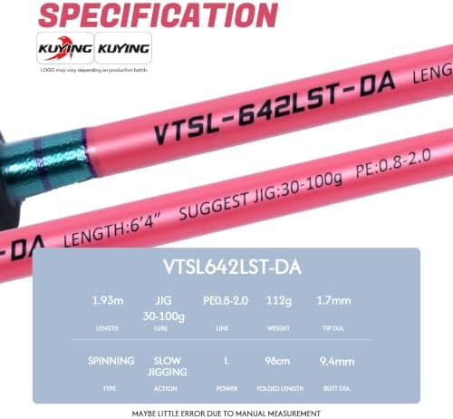 Vitamin Sea Slow & Light Fishing Jigging Rod, Spinning & Casting - Image 3