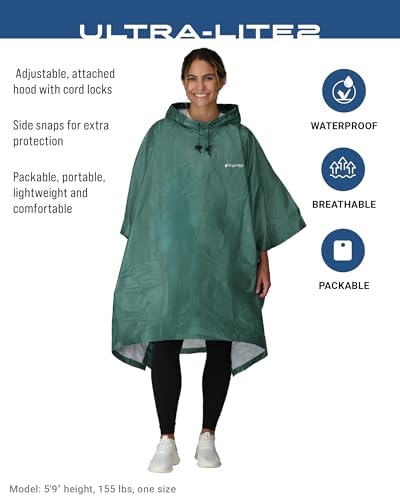 FROGG TOGGS Ultra-lite2 Waterproof Rain Poncho, Breathable and Reusable - Image 2