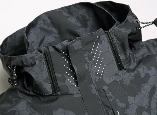 Men's Lightweight Waterproof Rain Jacket,Shell Hooded Outdoor Raincoat Hiking Windbreake jacket - Image 4
