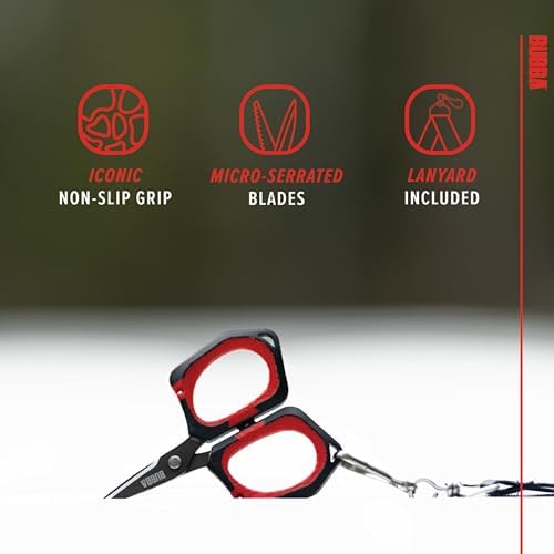 Bubba Micro Fishing Shears with Lanyard, Titanium-Nitride Coated Blades, Cuts through Monofilament, Fluorocarbon, and Braided Line, For Fishing - Image 5