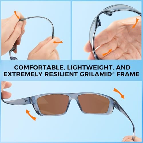 KastKing Huzzah Polarized Sport Sunglasses for Men and Women, Wrap Design - Image 5