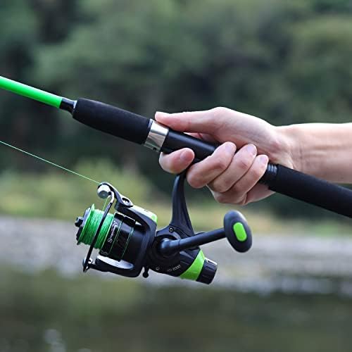 Sougayilang Fishing Rod, 2-Piece Composite Graphite & Glass Blanks Saltwater Trolling Rod Offshore Surf Fishing Pole with Stainless Steel Line Guides for Catfish, Salmon Glass Fiber Spinning Rod - Image 7