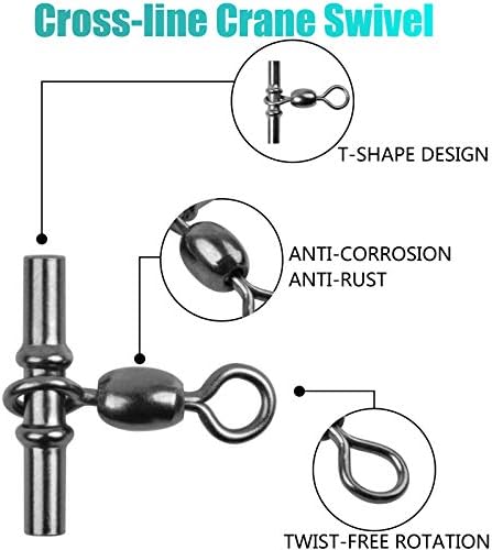 3 Way Swivels Heavy Duty Sleeve Swivel for Deep Drop Rigs Saltwater Tackle - Image 2