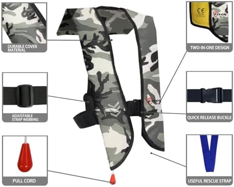 Eyson Inflatable Life Jacket Life Vest Basic Automatic/Manual - Image 4