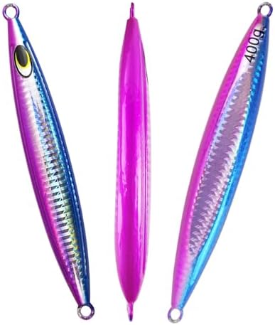 Eupheng Heavy Duty Fishing Jigs Saltwater 200g/300g/400g/500g, Glow in Dark Roller Slow Fall Lead Jig Deep Sea Fishing Jigging Lures for Tuna, Salmon, Sailfish, Grouper Snapper by EUPHENG