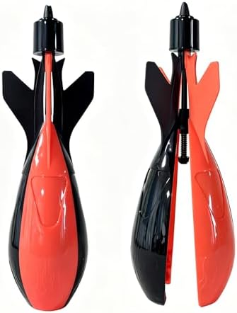 ABS Bait Thrower Rocket Fishing Feeder – Impact-Open Design for Long Distance Casting – Durable Bait Launcher for Carp, Catfish & Coarse Fishing – 22.5cm (8.86 Inch) Black & Red by Garfour