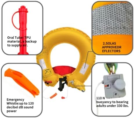 Manual Inflatable Life Jacket,Preserver PFD for Adults,Life Vest for Adults,Supports Weight up to 330 pounds - Image 2