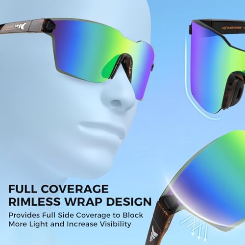 KastKing Tarkio Polarized Fishing Sunglasses, One Piece PC Lens Rimless - Image 2
