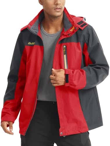 MAGCOMSEN Men's Rain Jacket Lightweight Windbreaker Fishing Raincoat - Image 2