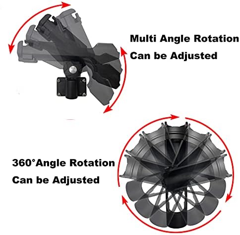HiUmi Adjustable Black Fishing Rod Holder for Boat Kayak Swivel Side Mount Kits Tackle - Image 2