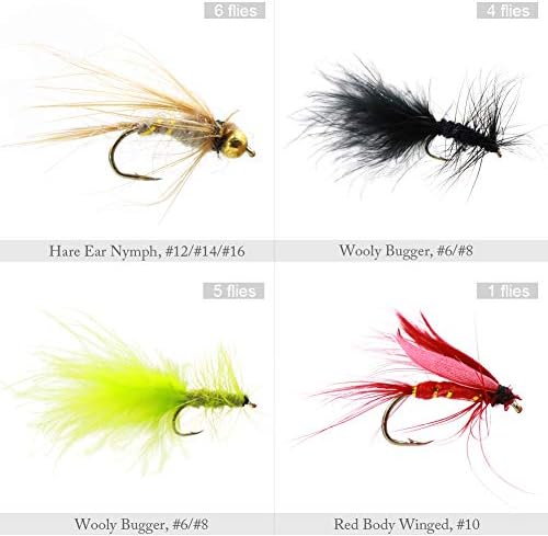 Croch 60pcs Fly Fishing Dry Flies Wet Flies Assortment Kit with Waterproof Fly Box for Trout Fishing - Image 5