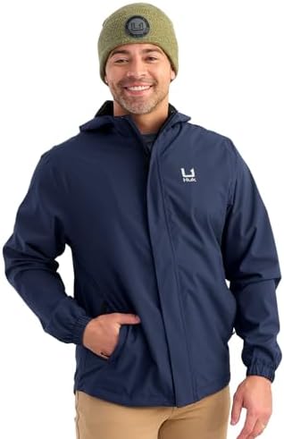 HUK Men's Storm Heavy Duty Rain Jacket 2.0, Waterproof, Windproof, Breathable Rain Coat for Fishing and Outdoor Activities by HUK