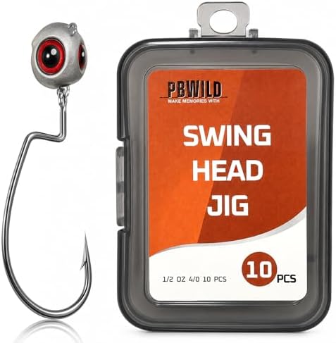 30/10Pcs Swimbait Jig Heads, Swing Head Jig, Texas Rig Compatible by PBWILD