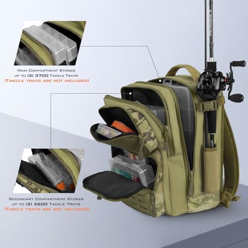 KastKing Blowbak Fishing Sling Bag, Fishing Backpack with Rod Holder - Image 4