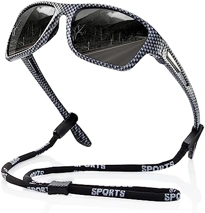 suoso Polarized Sports Sunglasses for Men: UV400 Protection Glasses Wrap Around Goggles for Driving Fishing by suoso