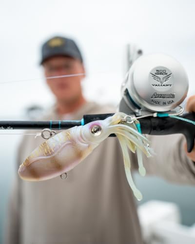 Nomad Design Original Squidtrex Patented Vibrating Fishing Lure - TPE Soft Plastic Lure Bait for Saltwater with Strong BKK Assist Hooks, Fishing Bait that Catches Many Species - Image 2
