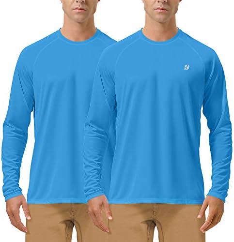 Roadbox Men's UPF 50+ UV Sun Protection Shirts, Long Sleeve Swim Rash Guard by Roadbox
