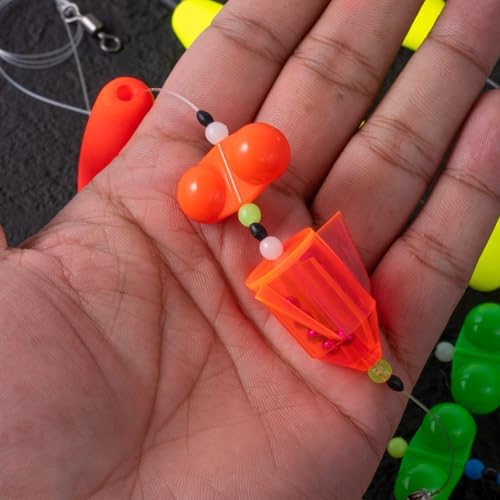 3Pcs/6Pcs Catfish Fishing Rigs Ready Kit，2 in 1 Rotating rattles/Double Rattles Beads, Float Rigs Tackle Santee Rig Peg Catfish，Free Adjustment in freshwter and Saltwater - Image 6