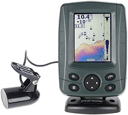 JOYWEE FF688C 3.5" Phiradar Color LCD Boat Fish Finder 200KHz/83KHz Dual Sonar Frequency 80M 240ft Detection Muti-language Auto zoom by Phiradar