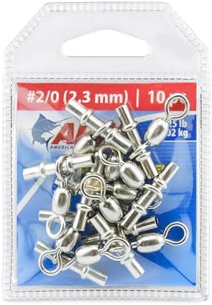 AFW 3-Way Brass Sleeve Fishing Swivels, Sizes #3, #2/0, #3/0-10PC & 100PC by AFWFishingBrands