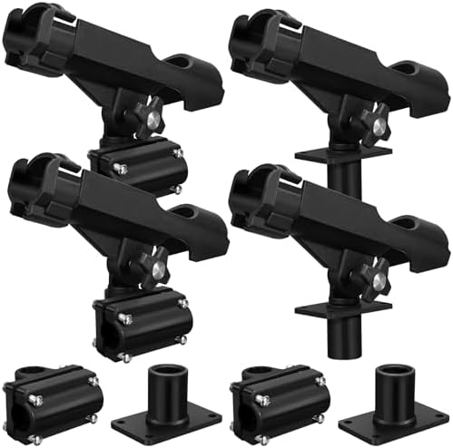 Liliful 4 Pcs Fishing Rod Holder for Boat by Liliful