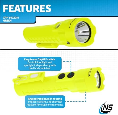 Nightstick XPP-5422GM Intrinsically Safe Dual-Light Flashlight w/Magnets-3 AA (not Included) -Green-UL913, Multicolor - Image 4