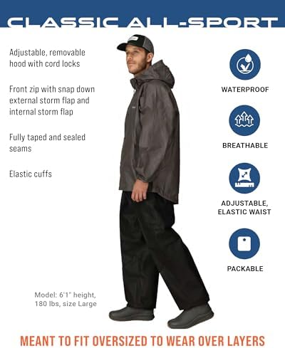 FROGG TOGGS Men's Classic All-Sport 3-Layer Waterproof Breathable Rain Suit - Image 3