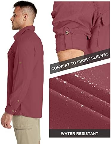 33,000ft Men's Long Sleeve Sun Protection Shirt UPF 50+ UV Quick Dry Cooling Fishing Shirts for Travel Safari Camping Hiking - Image 3