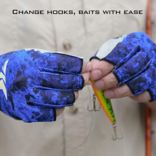 KastKing La Sal UPF50+ Fingerless Fishing Gloves, Men and Women - Image 5